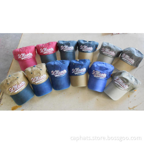 100% Cotton Custom Design 6 Panel Baseball Hat and Cap